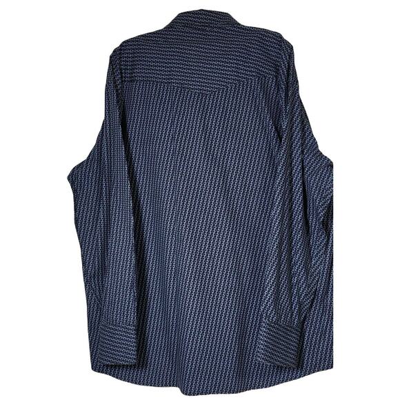 Roper Pearl Snap Button Up Shirt Geo Print Purple Blue Men XL Cowboy Rodeo - Picture 3 of 7